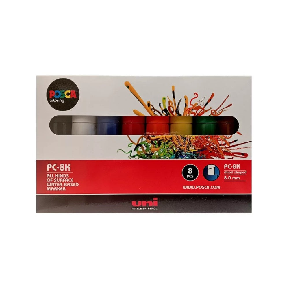 Dekormarker 8mm, Uni Posca PC-8K 8 db-os készlet kép