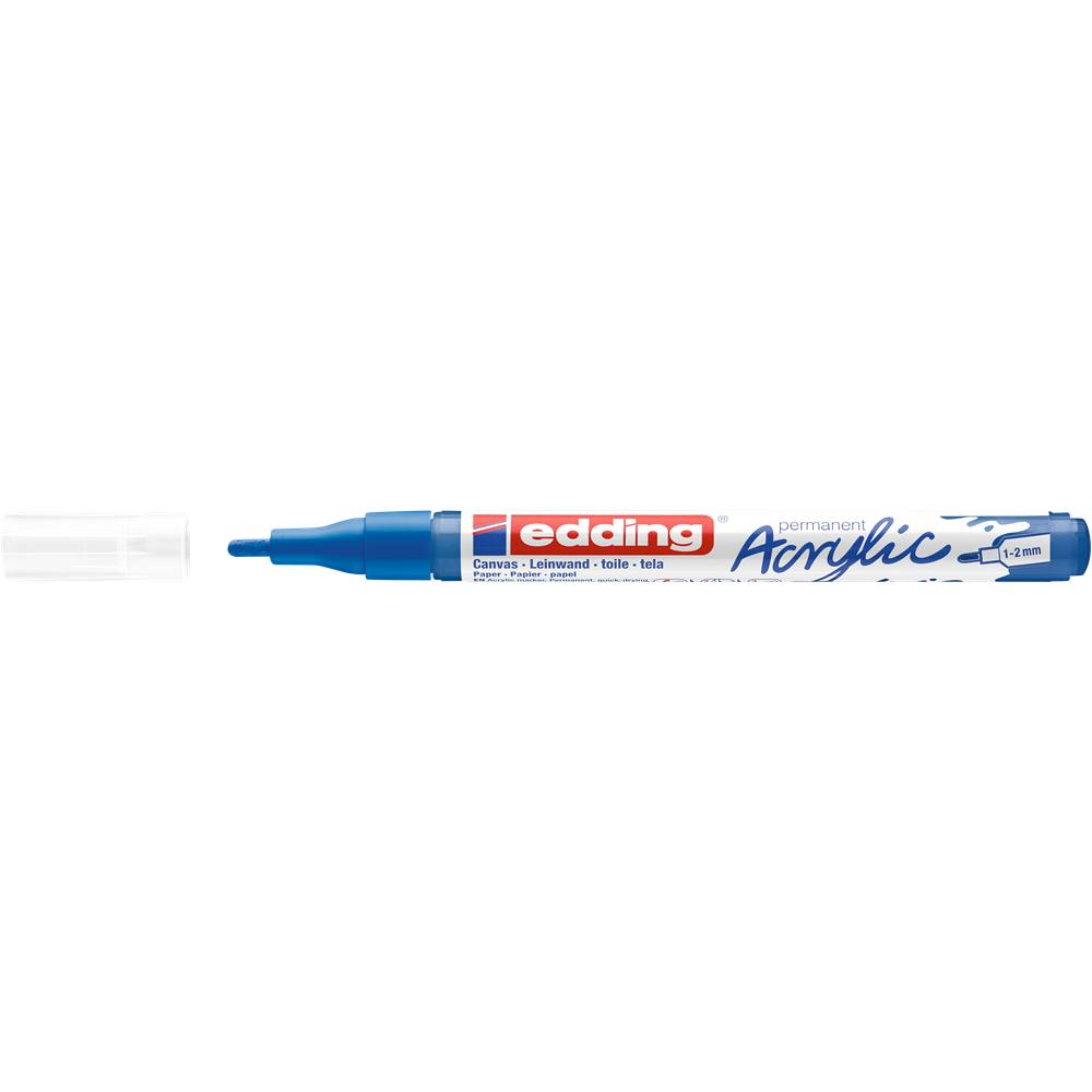 Akril marker 1-2mm, Edding 5300 kék kép