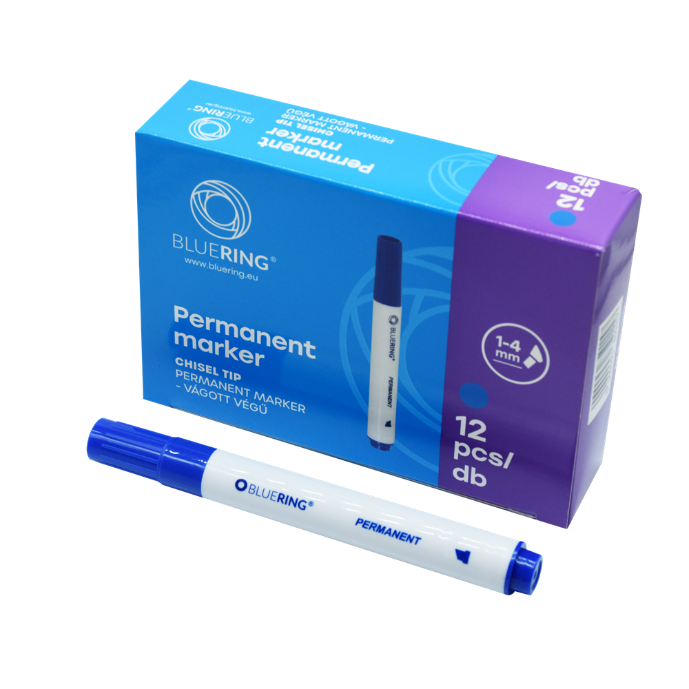 Alkoholos marker 1-4mm, vágott végű Bluering® kék kép