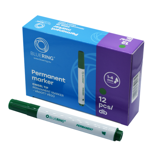 Alkoholos marker 1-4mm, vágott végű Bluering® zöld kép