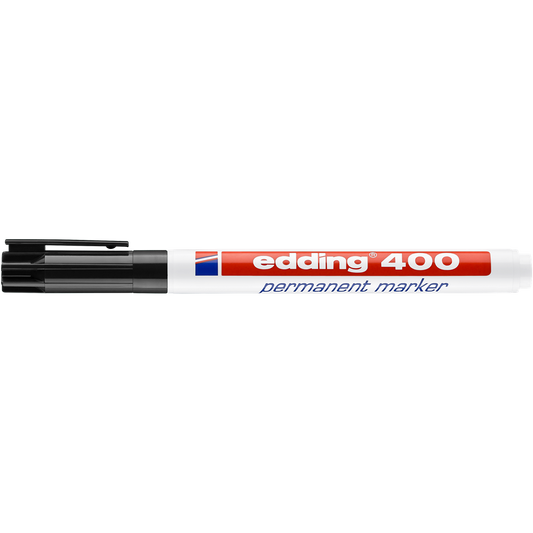 Alkoholos marker 1 mm, kerek hegyű, Edding 400 fekete kép