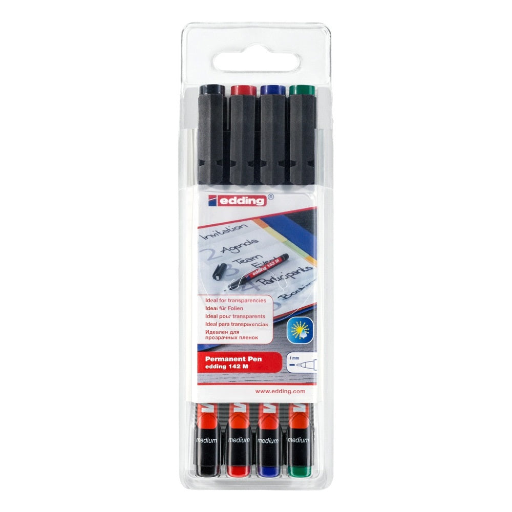 Alkoholos marker készlet 1mm, 142M OHP Edding 4 klf. szín kép