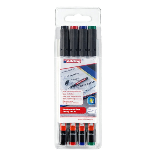 Alkoholos marker készlet 1mm, 142M OHP Edding 4 klf. szín kép