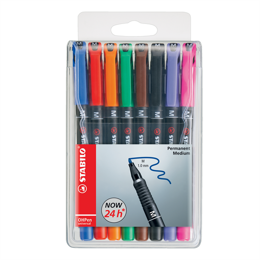 Alkoholos marker készlet 1mm, STABILO OHPen M, 8 klf. szín kép