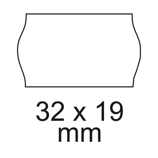 Árazószalag 32x19mm, stancolt 10 tekercs/csomag, Bluering®, fehér kép