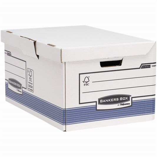 Archiváló konténer csapófedéllel, karton, 310 x 390 x 560 mm., Bankers Box System by Fellowes® 2 db/csomag, kék/fehér kép