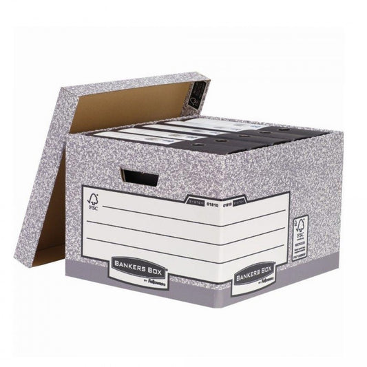 Archiváló konténer, karton, nagy, Fellowes® Bankers Box System, 10 db/csomag, kép