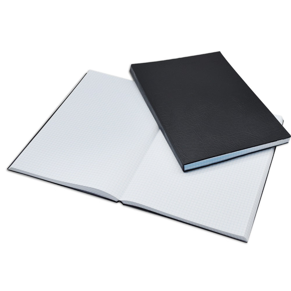 Beírókönyv A4, 200lap fekete PVC borító, Bluering® kockás kép