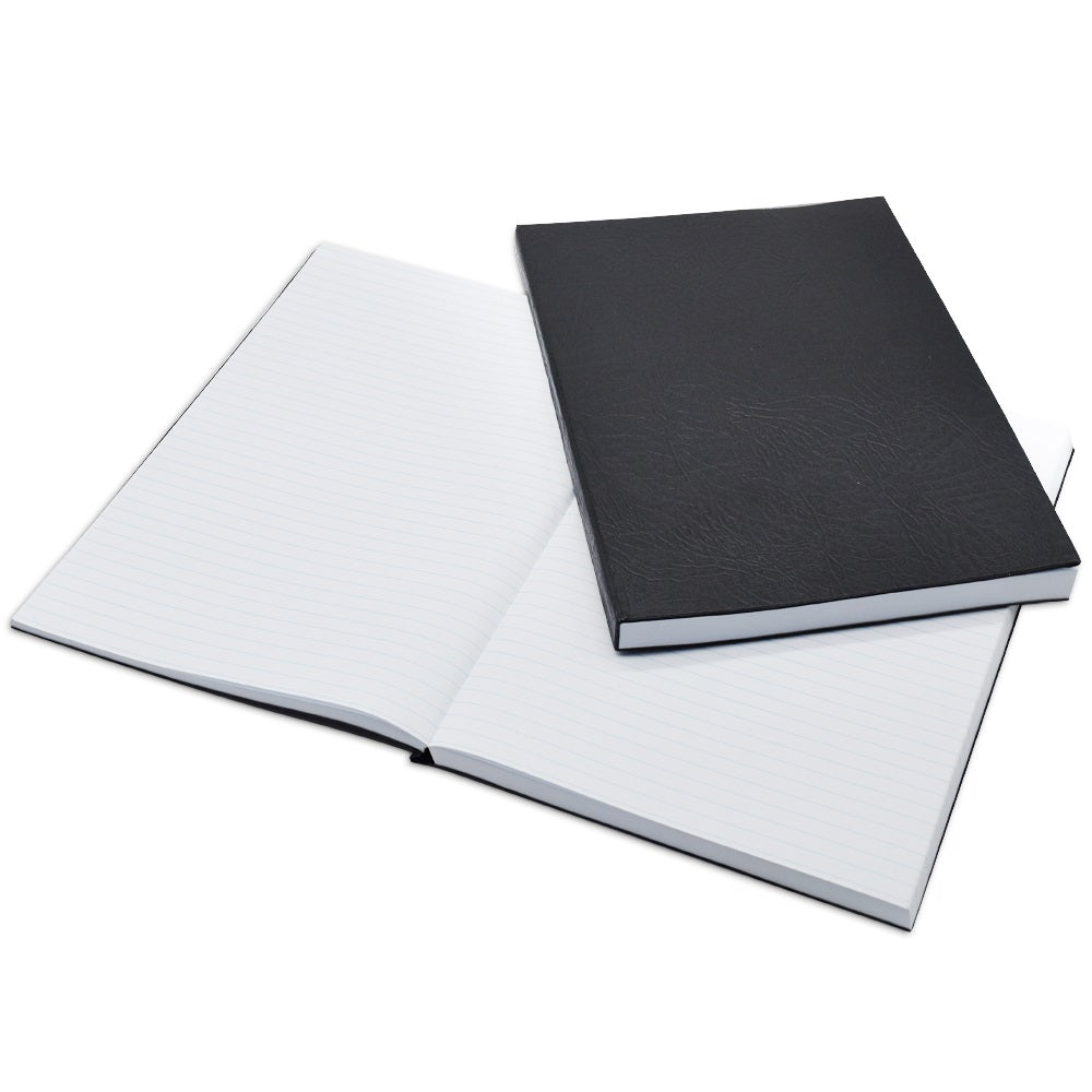 Beírókönyv A4, 200lap fekete PVC borító Bluering® vonalas kép