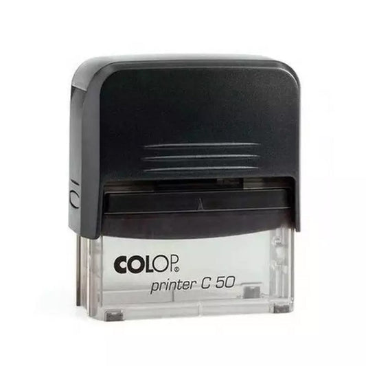 Bélyegző C50 Printer Colop átlátszó fekete ház/fekete párna kép