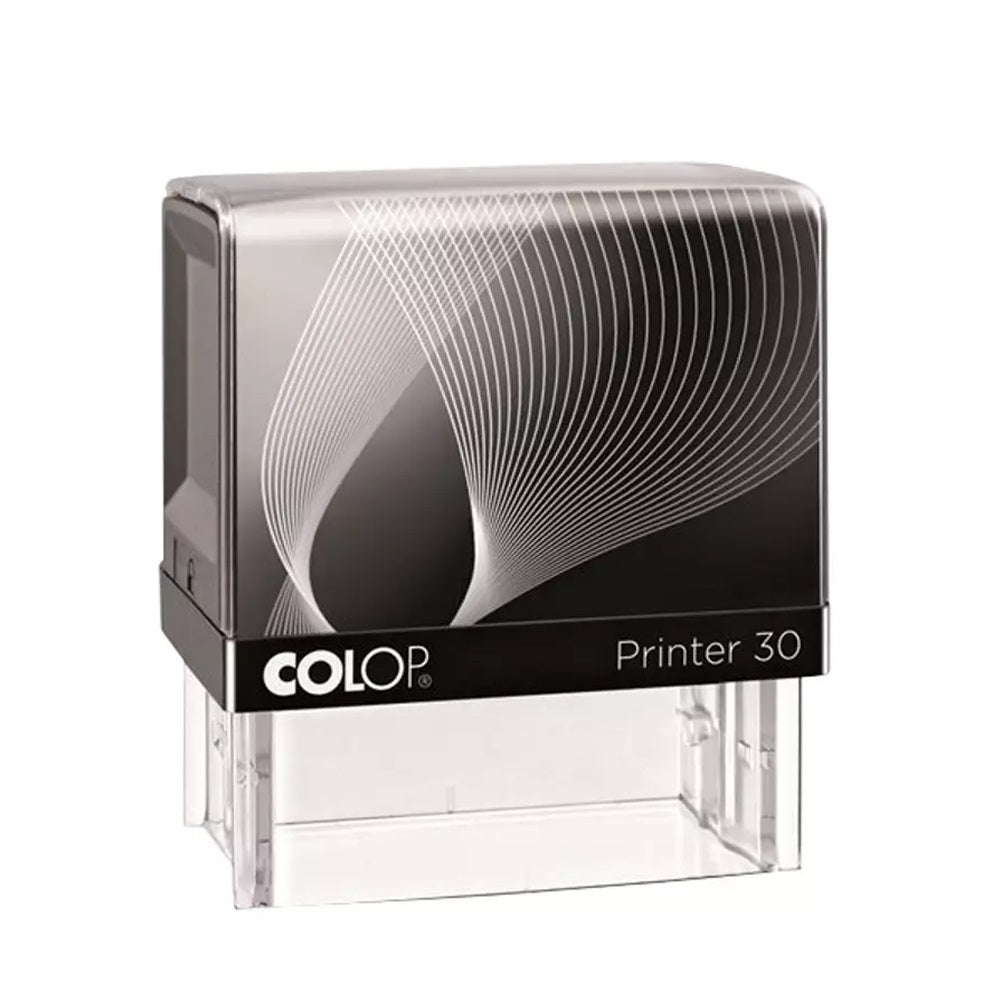 Bélyegző IQ30 Printer Line Colop átlátszó fekete ház/fekete párna kép