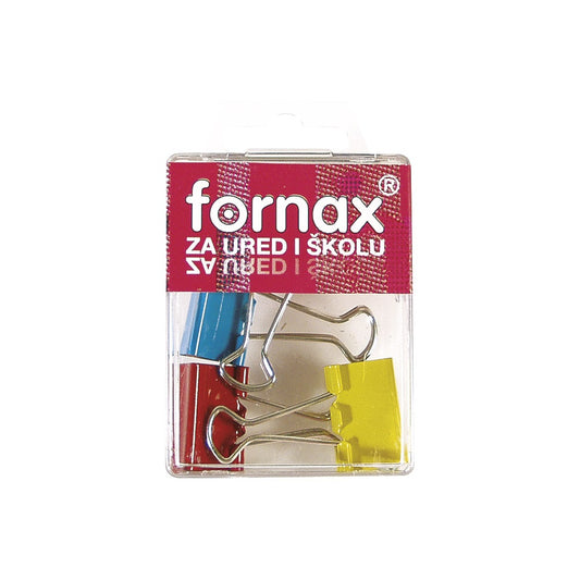 Binderkapocs 25mm, BC-31, 4 db műanyag dobozban, Fornax színes kép
