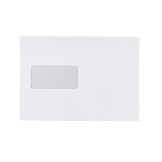 Boríték LC/5 enyvezett bélésnyomott bal ablakos 45x90mm 162x229mm B20A60 Bluering® fehér kép