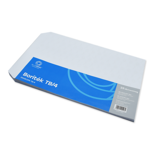 Boríték TB/4 öntapadó bélésnyomott 250x353mm Bluering® 25 db/csom fehér kép