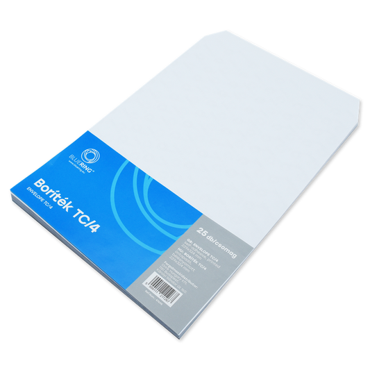 Boríték TC/4 öntapadó bélésnyomott 229x324mm Bluering® 25 db/csom fehér kép