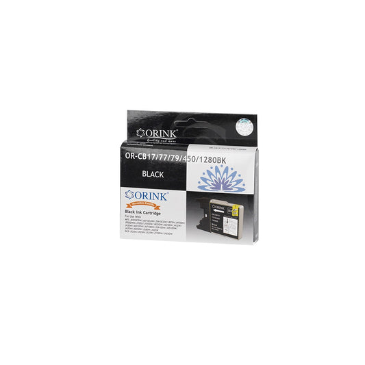Brother LC12/LC1240/LC1280XL tintapatron black ORINK kép