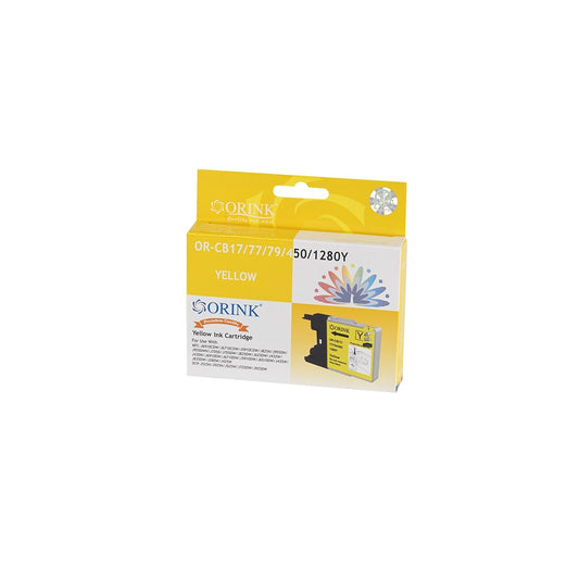 Brother LC12/LC1240/LC1280XL tintapatron yellow ORINK kép