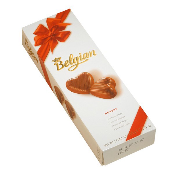 Csokoládé BELGIAN Hearts Hazelnut szívdesszert 65 g
