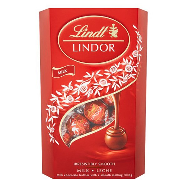 Csokoládé LINDT Lindor Milk tejcsokoládé golyók díszdobozban 337 g