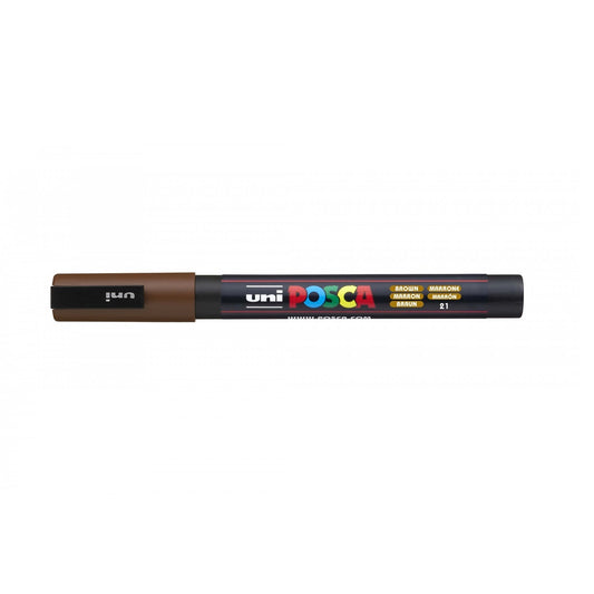 Dekormarker 0,9-1,3mm, Uni Posca PC-3M barna kép