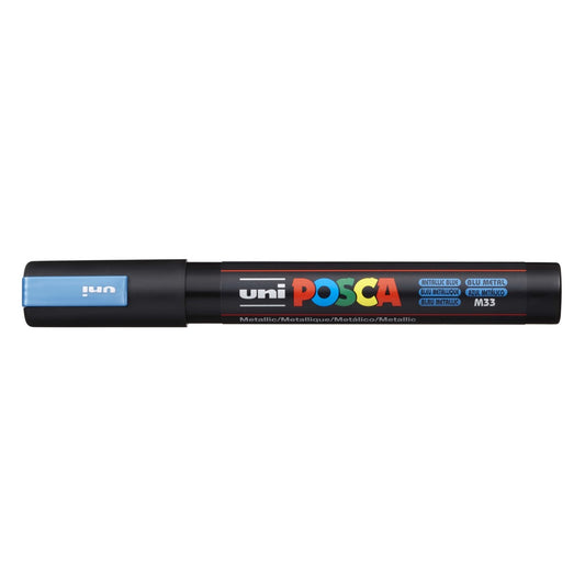 Dekormarker 1,8-2,5mm, Uni Posca PC-5M metál kék kép