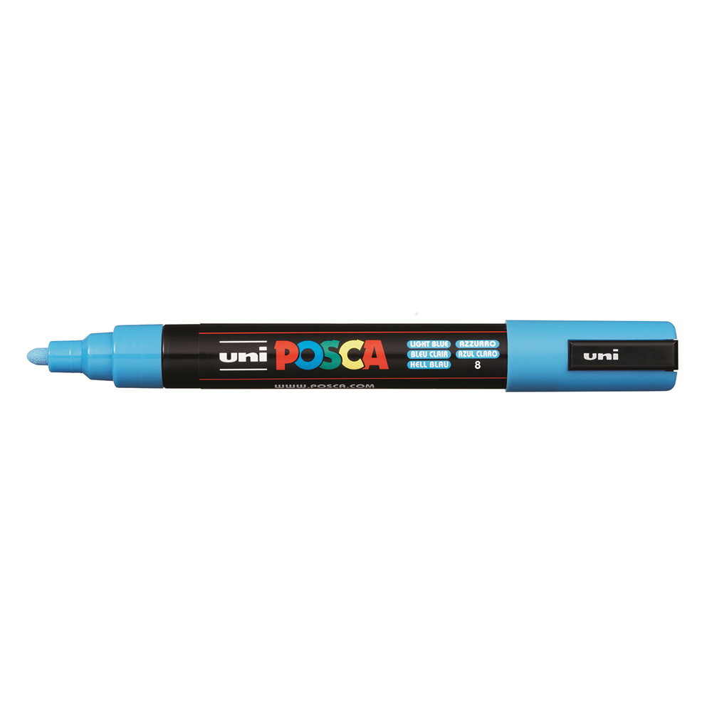 Dekormarker 1,8-2,5mm, Uni Posca PC-5M világoskék kép