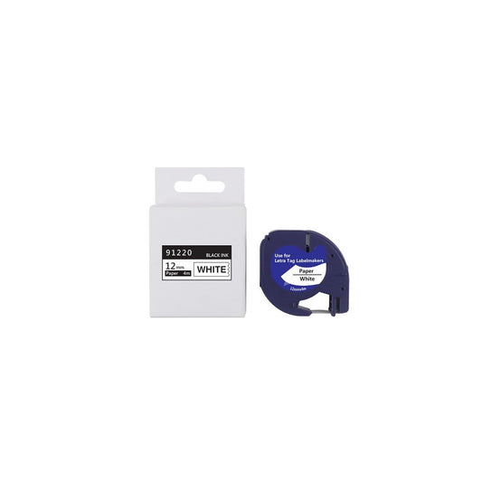 Feliratozógép szalag kompatibilis Dymo S0721510/59421 12mmx4m ECO fekete/fehér kép