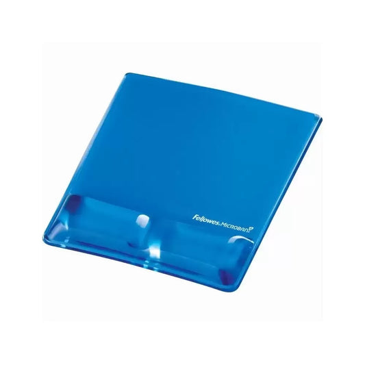 Egérpad csuklótámasszal, Fellowes® Health-V Crystal, kék kép