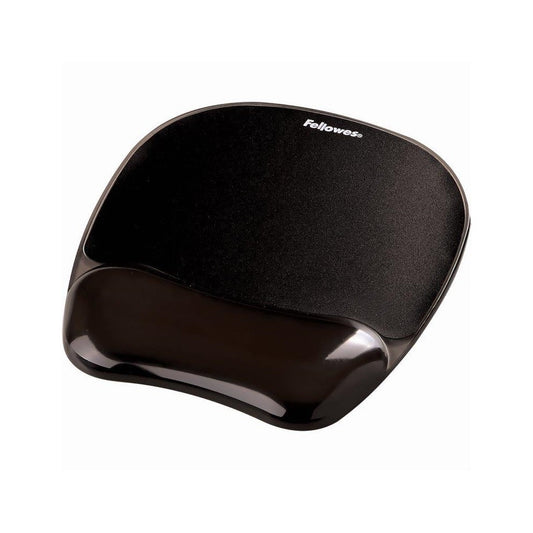 Egérpad csuklótámasszal, géltöltésű, Fellowes® Crystal Gel, fekete kép