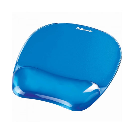 Egérpad csuklótámasszal, géltöltésű, Fellowes® Crystal Gel, kék kép