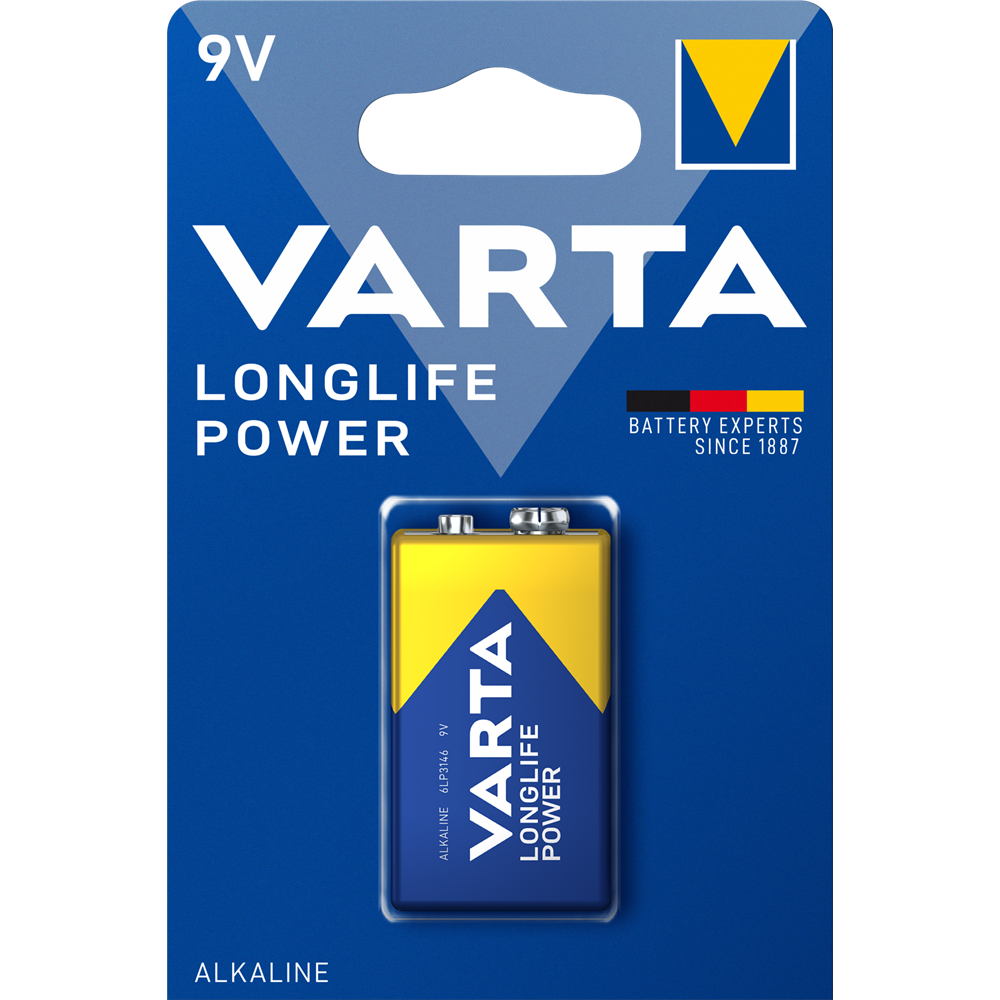 Elem 9V 6LR61 Longlife Power 1 db/csomag, Varta kép