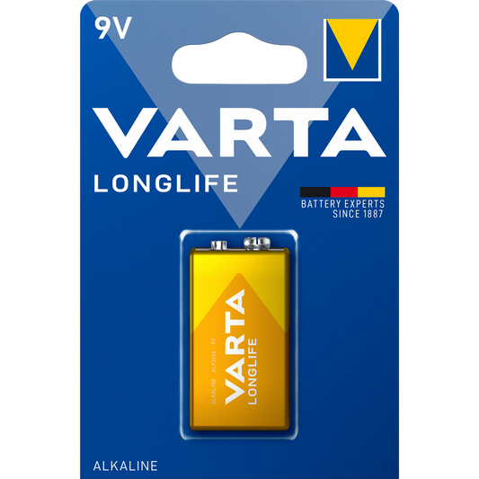 Elem 9V-os 6LR61 E Longlife 1 db/csomag, Varta kép