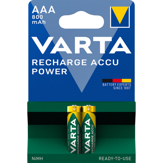 Elem tölthető akku AAA mikro 800 mAH Power 2 db/csomag, Varta kép