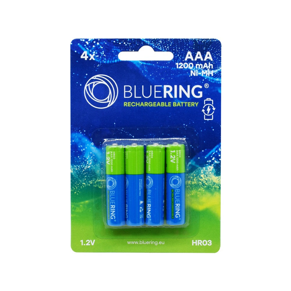 Elem tölthető akku AAA mikro HR03 1200mah 4 db/csomag, Bluering® kép