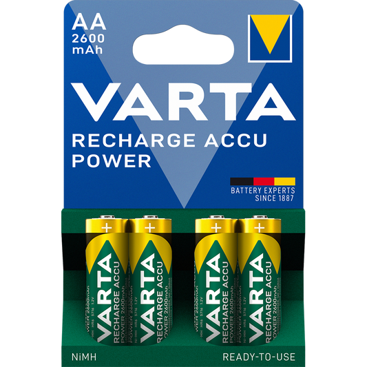 Elem tölthető akku AA ceruza 2600 mAH Power 4 db/csomag, Varta kép