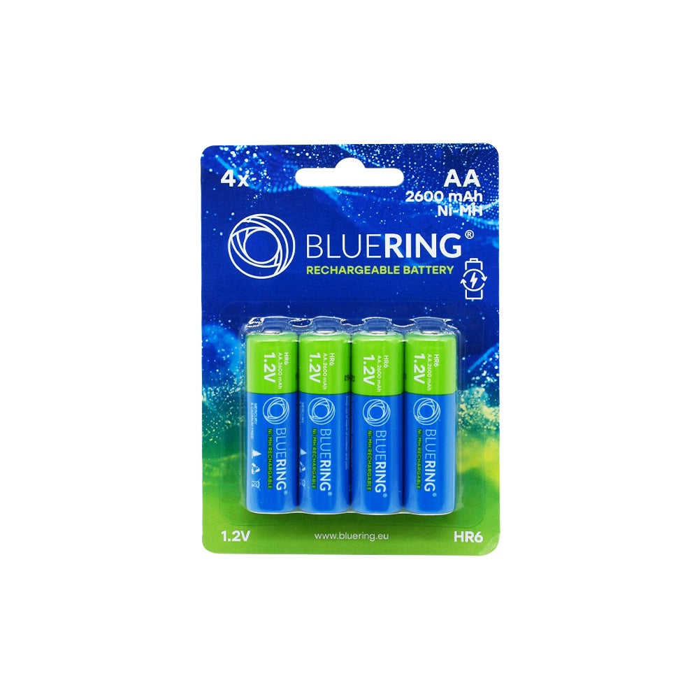 Elem tölthető akku AA ceruza HR6 2600mah 4 db/csomag, Bluering® kép
