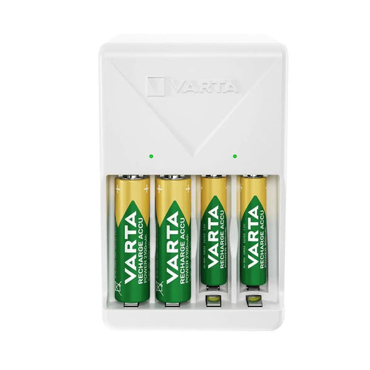 Elemtöltő, akku Plug töltő + 4 db AA 2100 mAH Varta kép