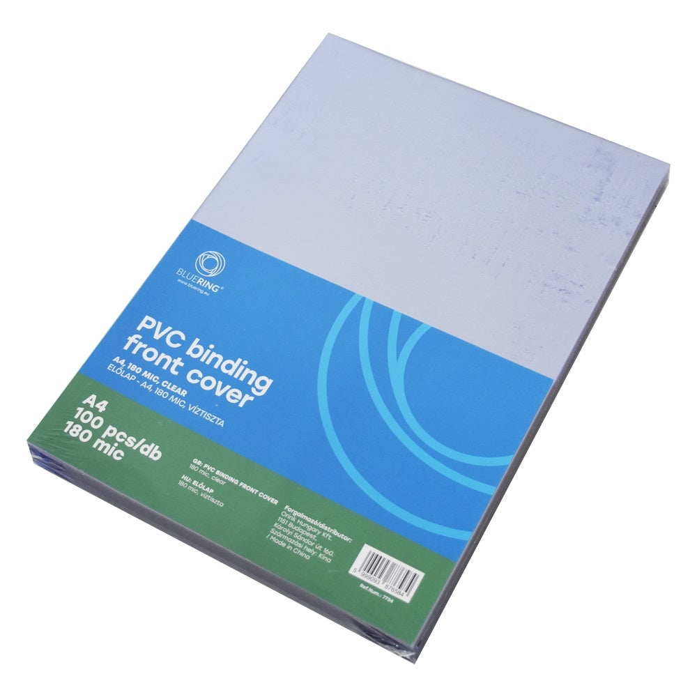Előlap, A4, 180 micron 100 db/csomag, Bluering® víztiszta kép