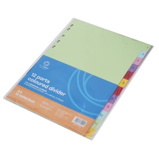 Elválasztólap, színes karton 12 részes Bluering® kép