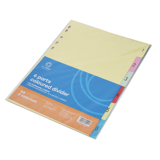 Elválasztólap, színes karton 6 részes Bluering® kép