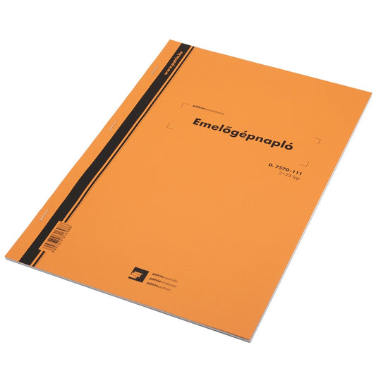 Emelőgépnapló 2+25lapos A4, álló kép