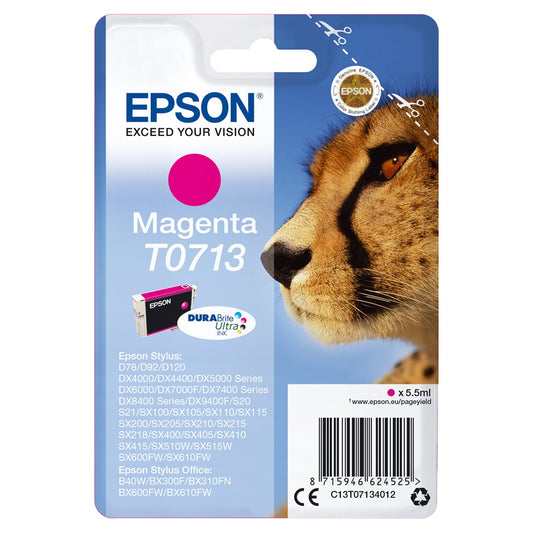 Epson T0713 tintapatron magenta ORIGINAL kép