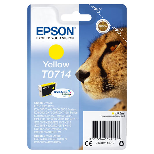 Epson T0714 tintapatron yellow ORIGINAL kép