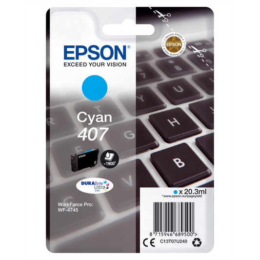 Epson T07U2 tintapatron cyan ORIGINAL kép