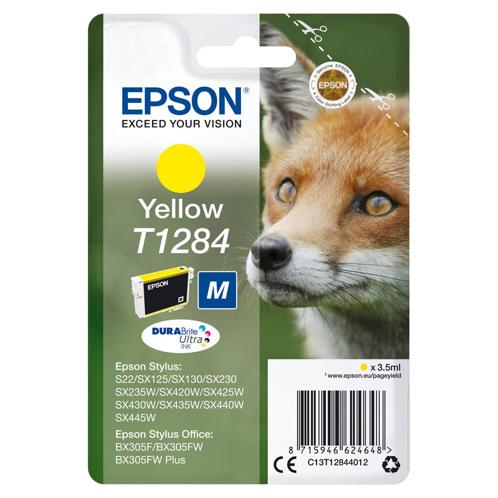 Epson T1284 tintapatron yellow ORIGINAL kép
