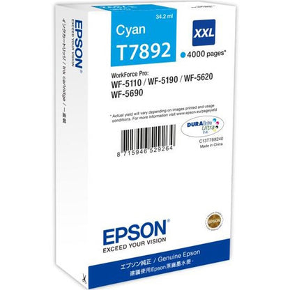 Epson T7892 tintapatron cyan ORIGINAL kép