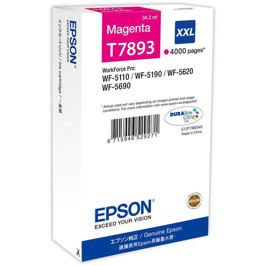 Epson T7893 tintapatron magenta ORIGINAL kép