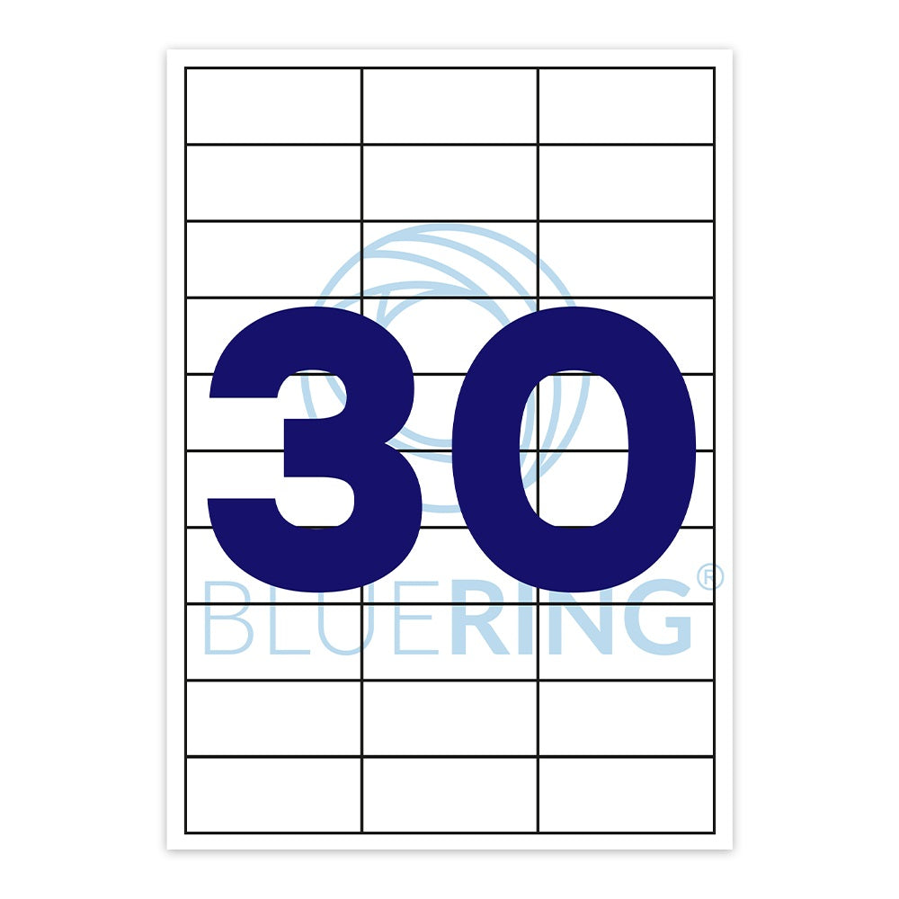 Etikett címke, 70x29,6mm, 100 lap, 30 címke/lap Bluering® kép