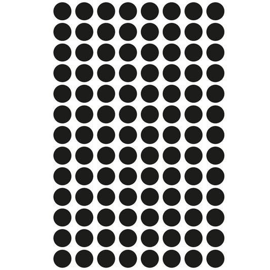 Etikett címke, o8mm, jelölésre, 104 címke/ív, 4 ív/doboz, Avery fekete kép