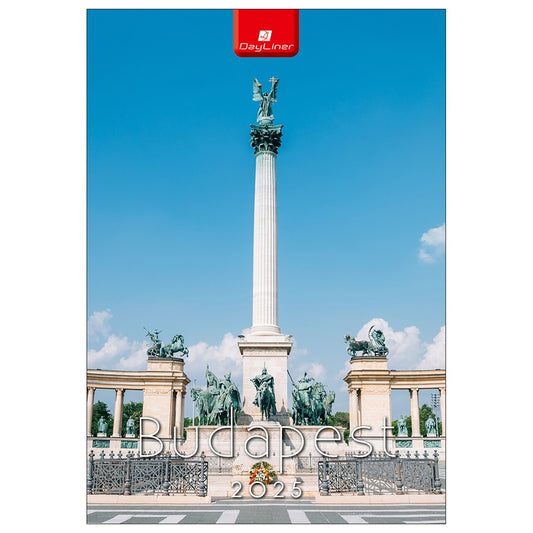 Falinaptár képes 230 x 330 mm, fehér lapokkal Budapest Dayliner 2025. kép